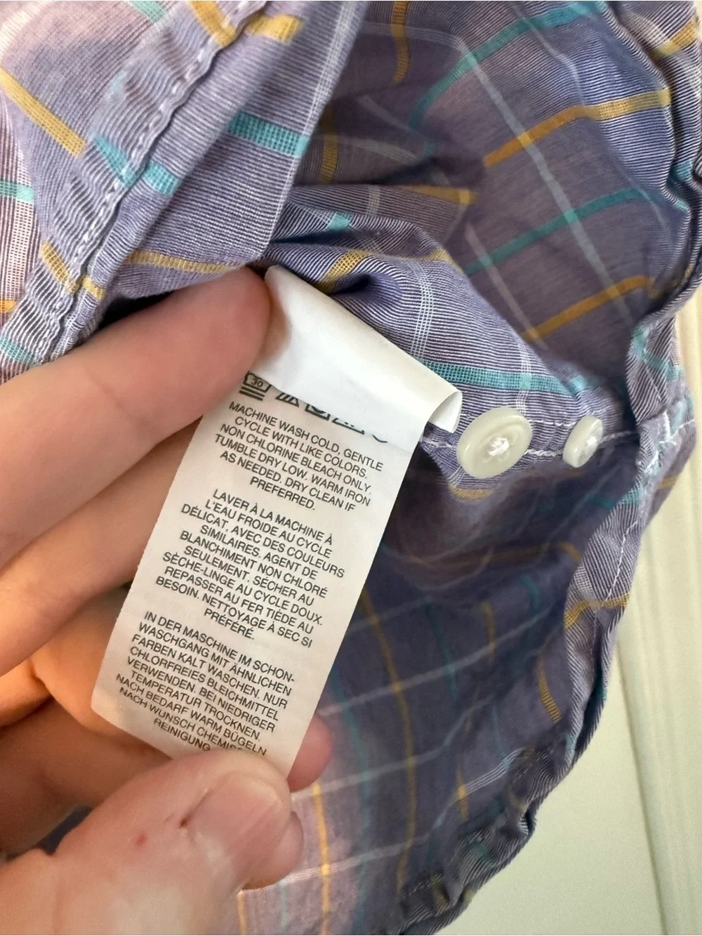 J. Crew Men’s Purple Plaid Button-Down Shirt